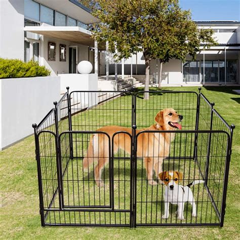Heavy Duty 8 Panel Folding Metal Pet Playpen Dog Exercise Fence, 24. . Playpens for dogs at walmart